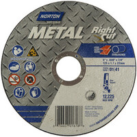 NORTON ABRASIVES - CUTOFF WHEEL, RIGHTCUT, 5"X.040"X7/8"
